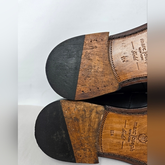 Marc Joseph Gold Mens 11.5 Penny Loafers Black Leather Slip On Office Career main image 5